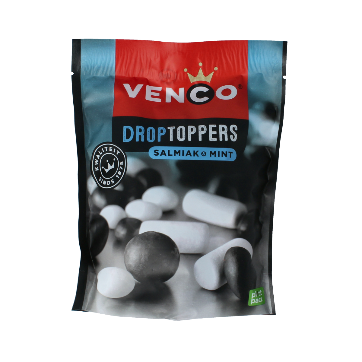 Venco Droptoppers salmiak mint 225.00 Gram