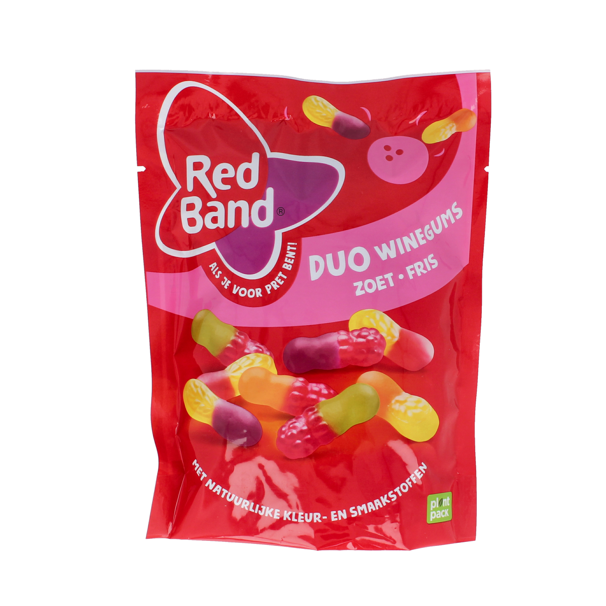 Red Band Winegums duo zoet fris 215.00 Gram