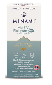 Minami MorEPA platinum mini + vitamine D3 90.00 Softgels