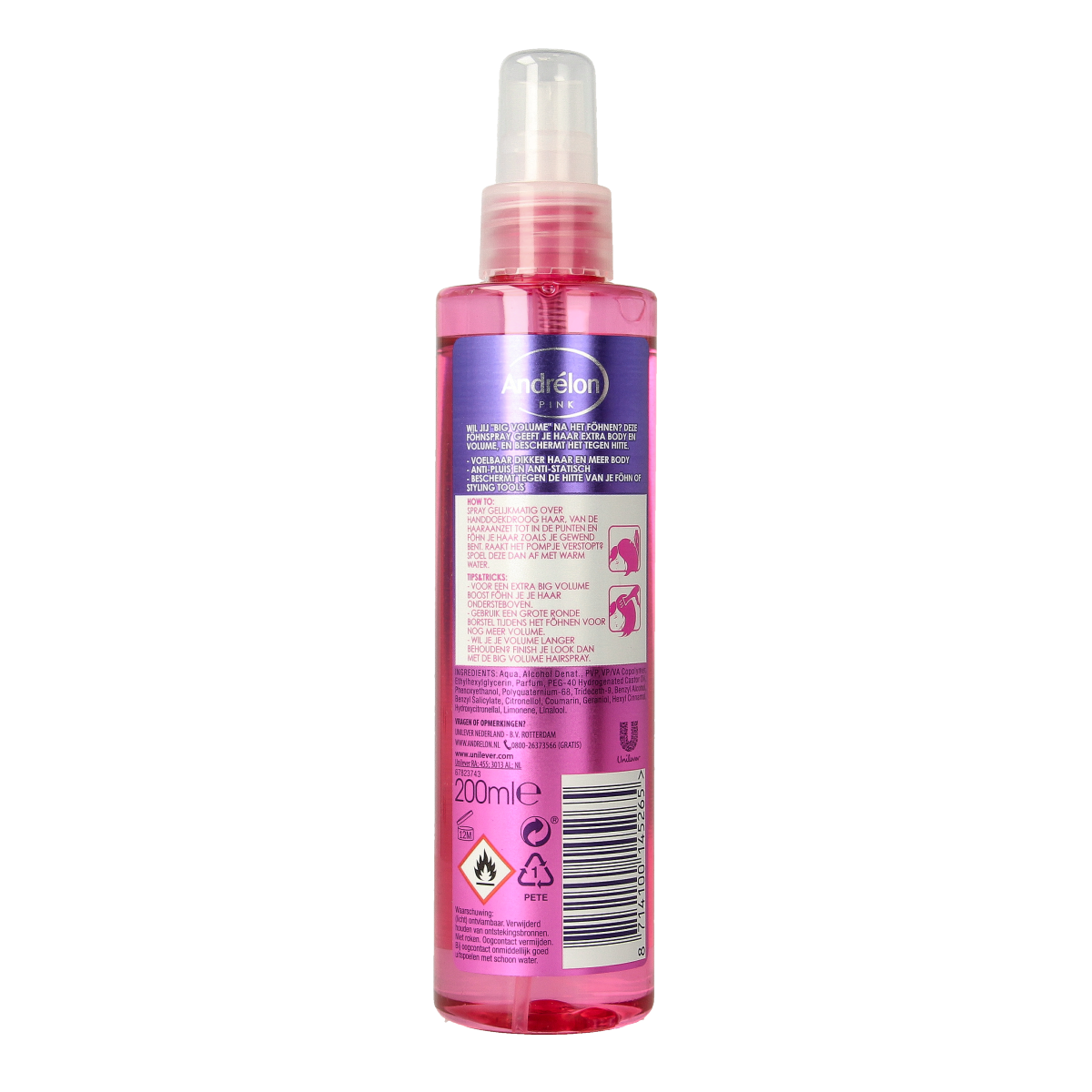 Andrelon Pink big volume fohnspray 200.00 Milliliter