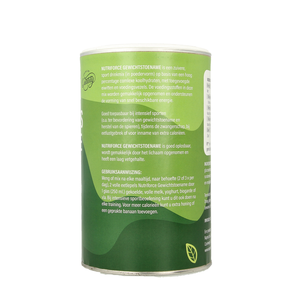 Nutriforce Gewichtstoename 500.00 Gram