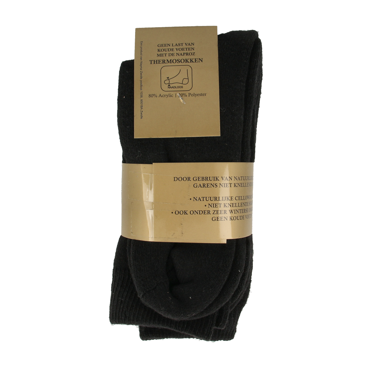 Naproz Thermo sokken zwart maat 39-42  3.00 Paar