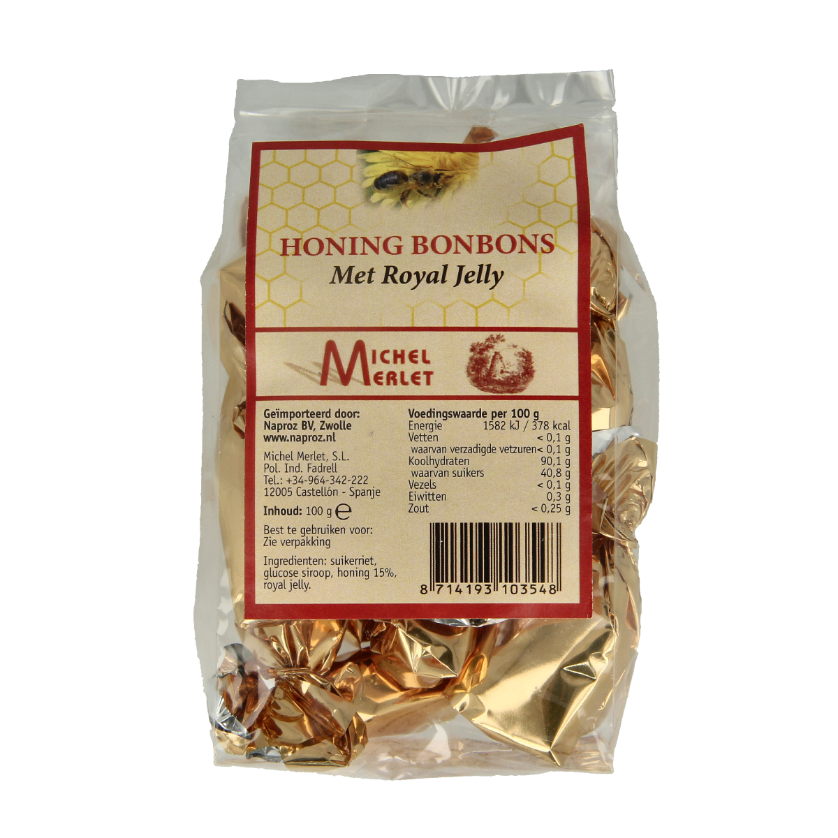 Michel Merlet Honing bonbons royal jelly  100.00 Gram