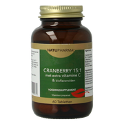 Natupharma Cranberry 15:1 met vitamine C & bioflavonoiden 60 Tabletten