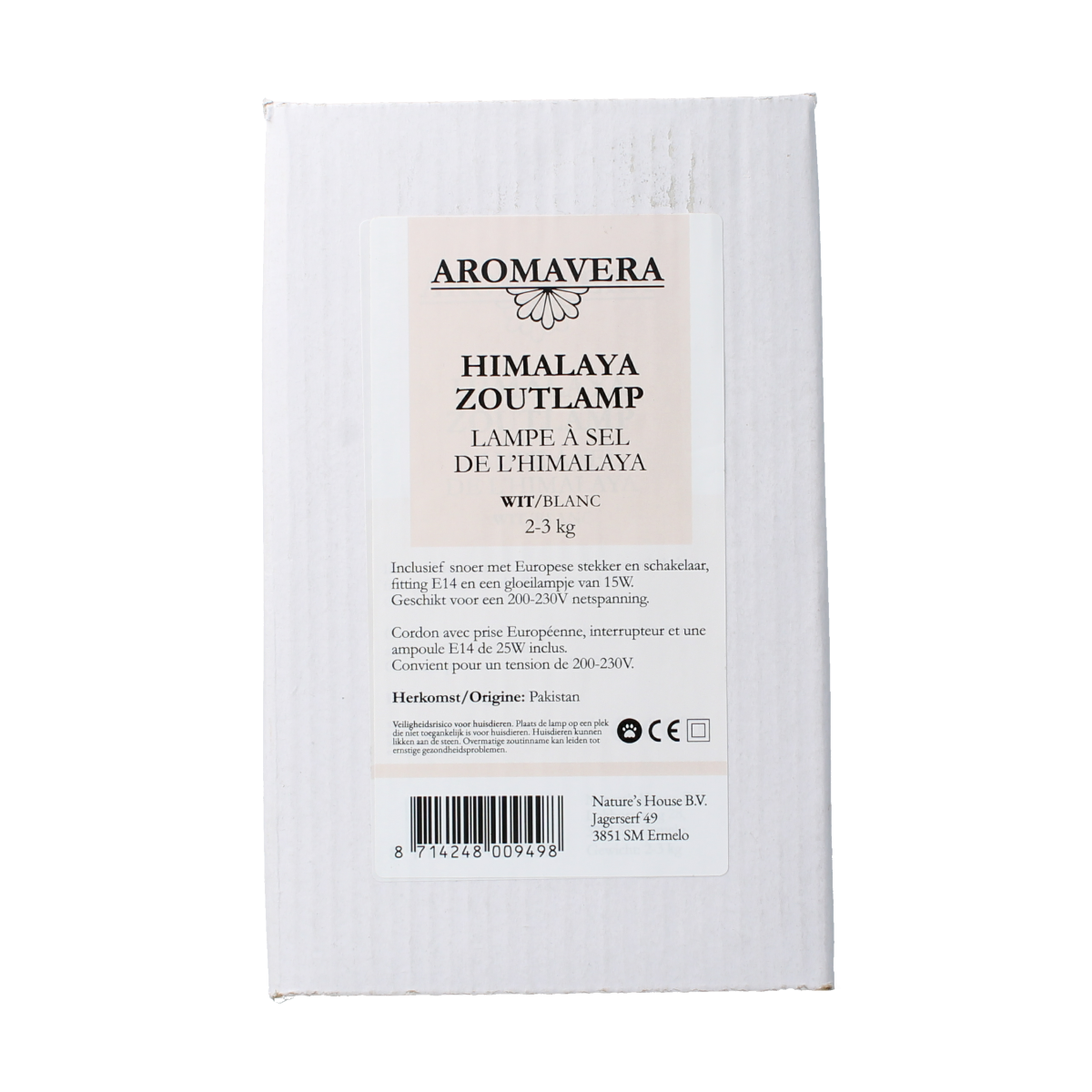 Aroma Vera Himalaya zoutlamp wit 2-3kg 1.00 Stuks