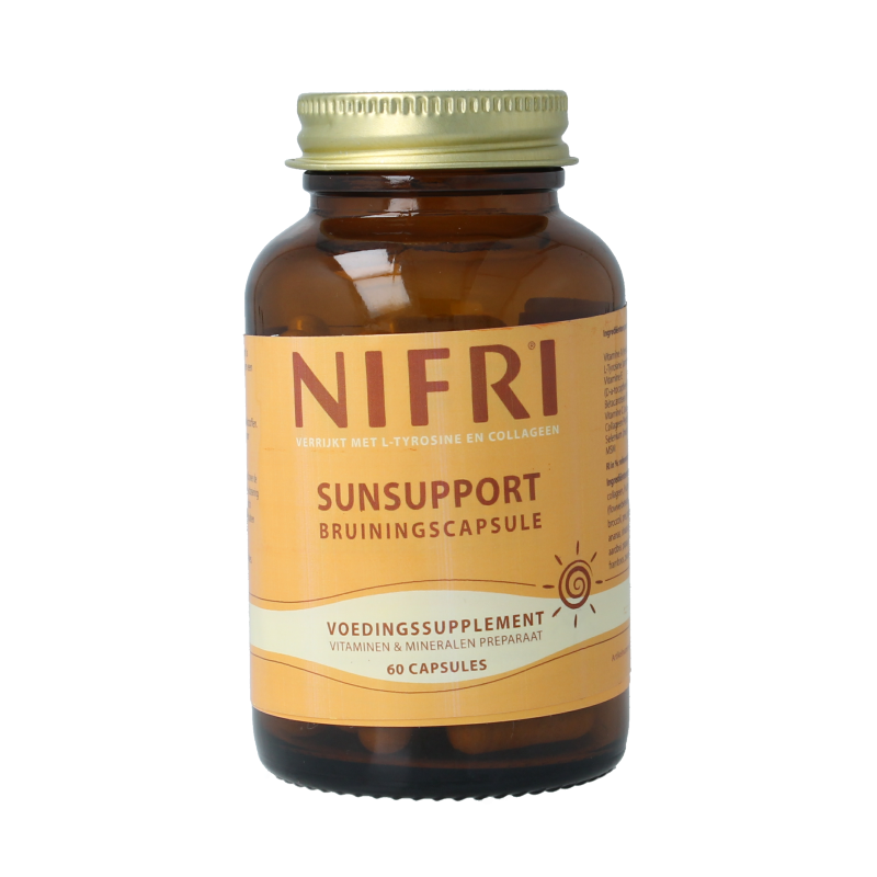 Nifri Bruiningscaps+ L-tyrosine & collageen 60 Capsules