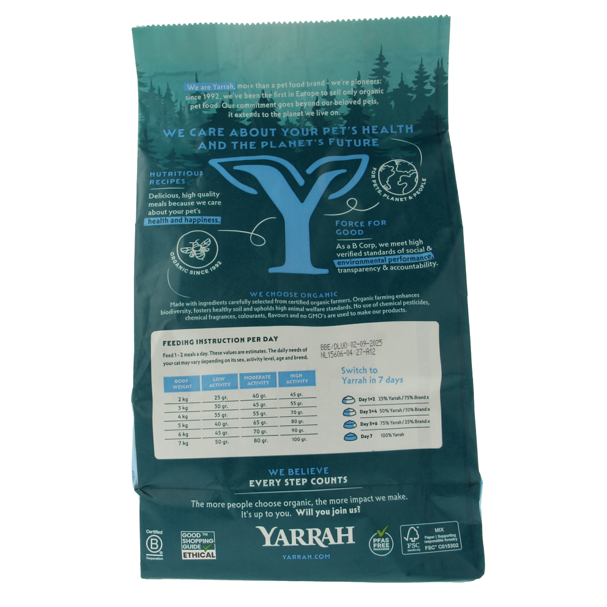 Yarrah Adult kattenvoer met vis bio 800.00 Gram