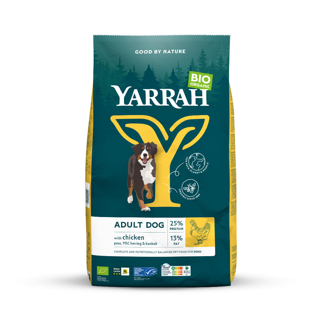 Yarrah Adult hondenvoer met kip bio MSC 10.00 Kilogram