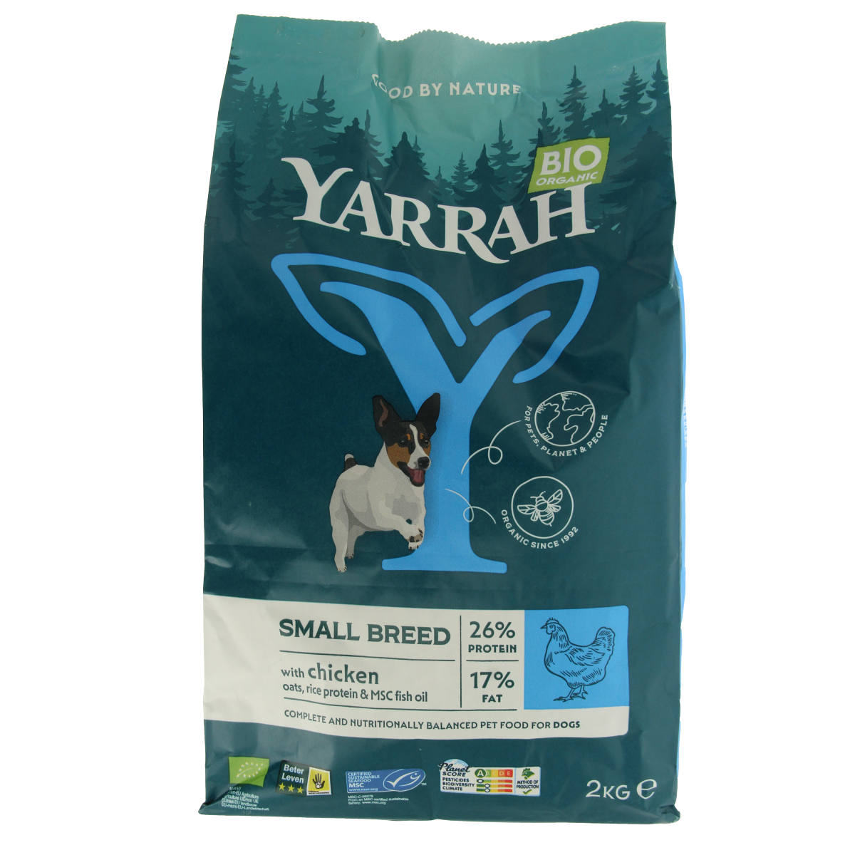 Yarrah Small breed hondenvoer met kip bio MSC 2000.00 Gram