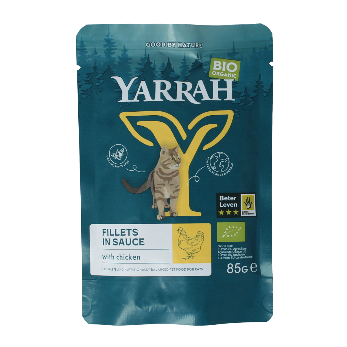 Yarrah Kat filets met kip in saus bio 85.00 Gram