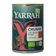 Yarrah Kattenvoer chunks met kip en rund bio 405 Gram