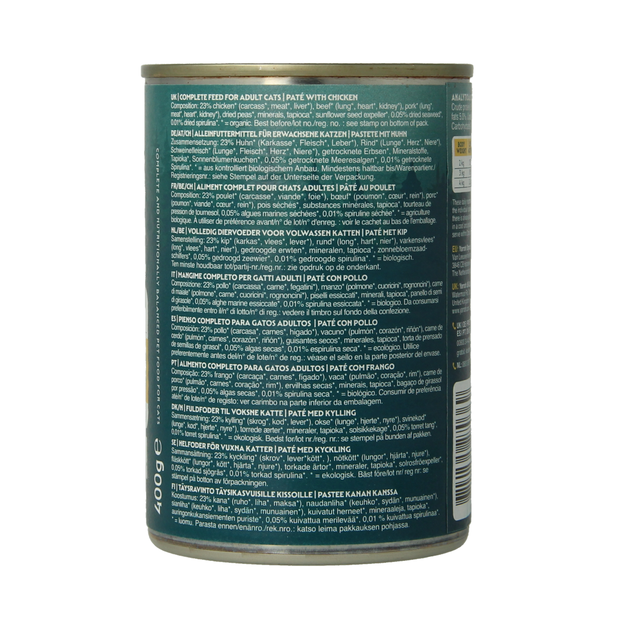 Yarrah Kat pate met kip bio 400.00 Gram