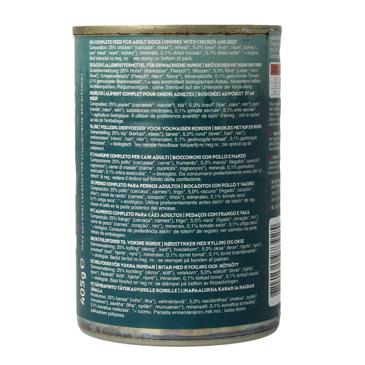 Yarrah Hondenvoer chunks rund en kip in saus bio 405.00 Gram