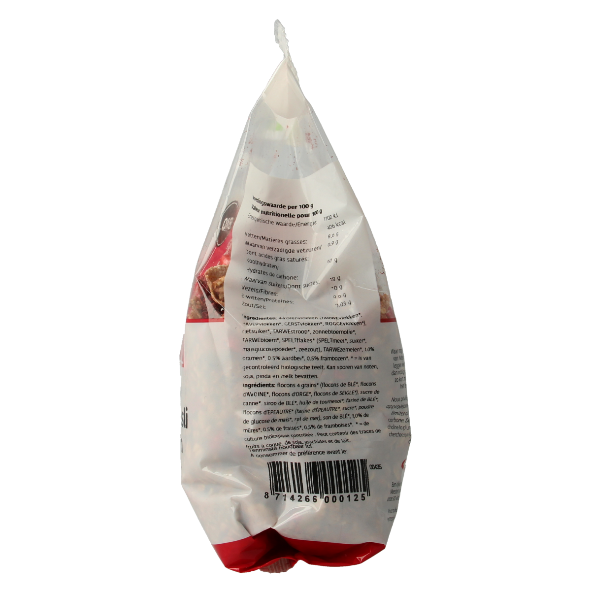 De Halm Muesli krokant bosvruchten bio  500.00 Gram