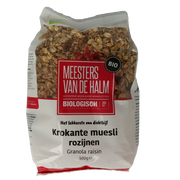 De Halm Krokante muesli rozijn bio 500.00 Gram