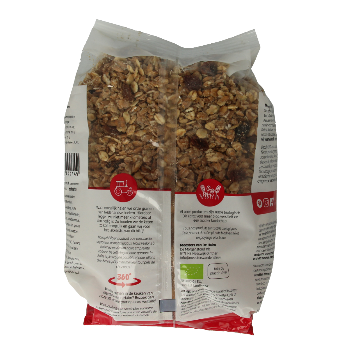 De Halm Krokante muesli rozijn bio 500.00 Gram