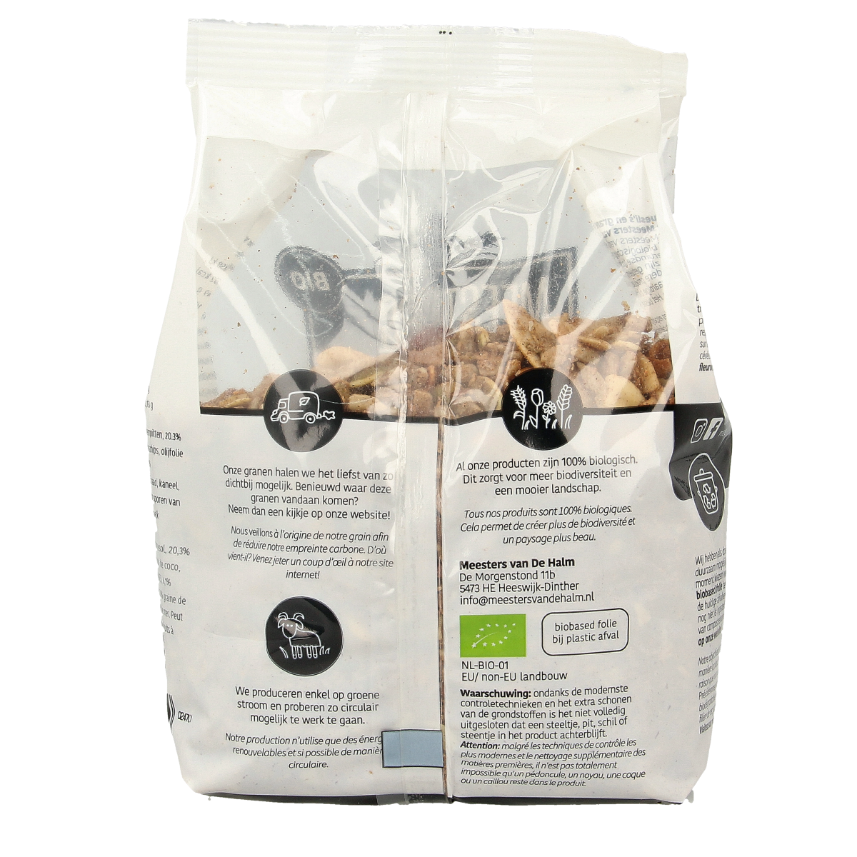 De Halm Ovengebakken noten en zaden bio 400.00 Gram