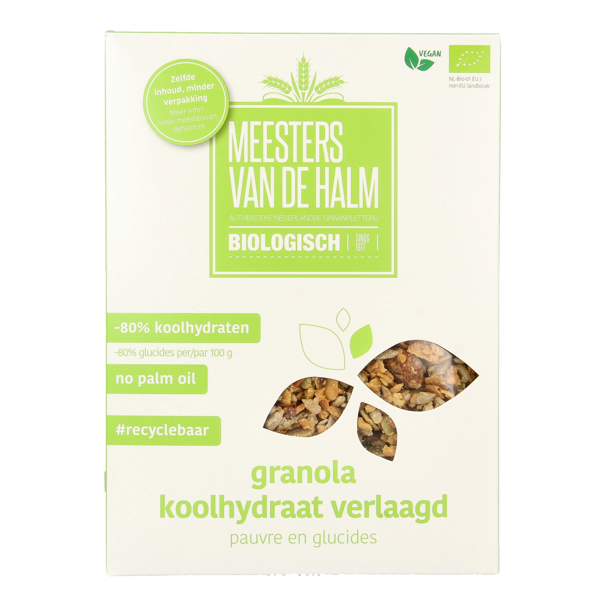 De Halm Granola koolhydraat verlaagd bio 350.00 Gram