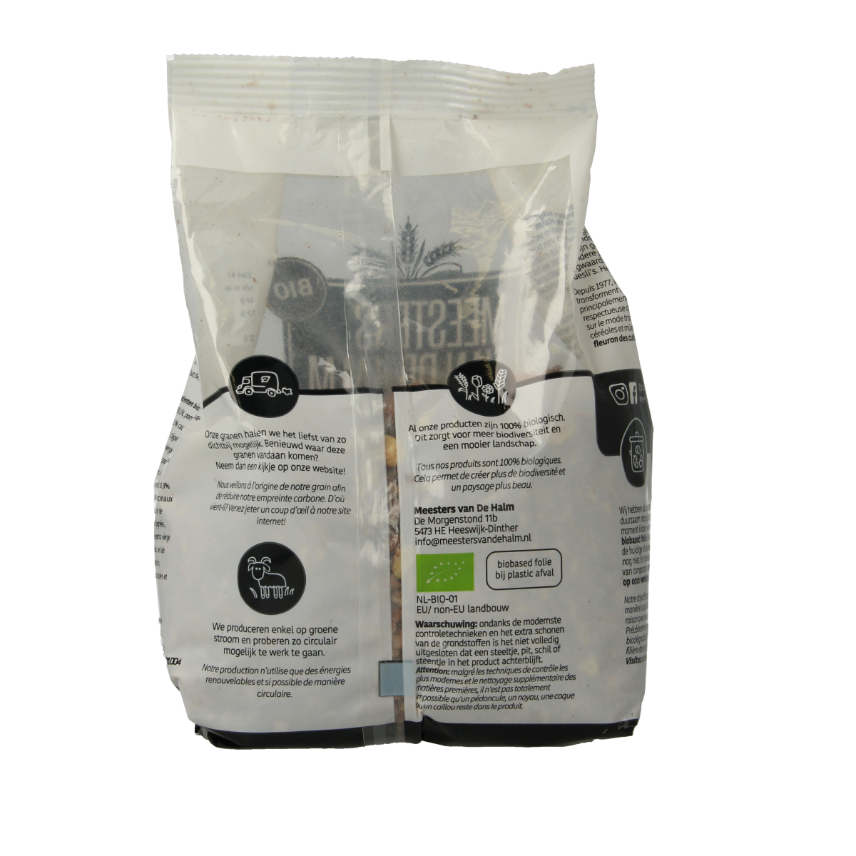 De Halm Ovengebakken mix chocolade en amandel bio 400.00 Gram
