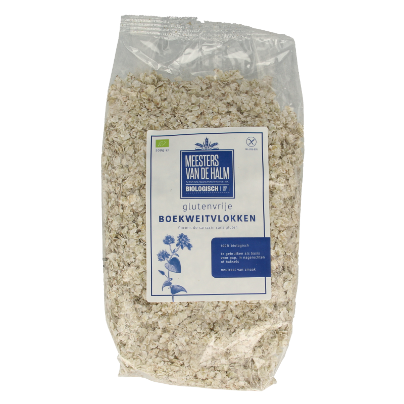 De Halm Boekweitvlokken bio 500 Gram