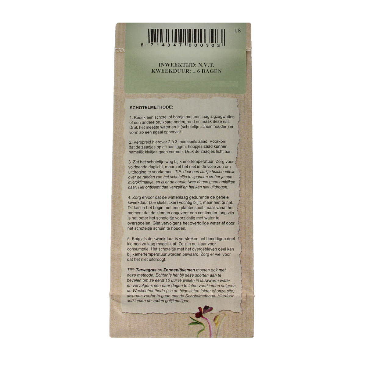 Peuleschil Mosterdzaad bio 135.00 Gram