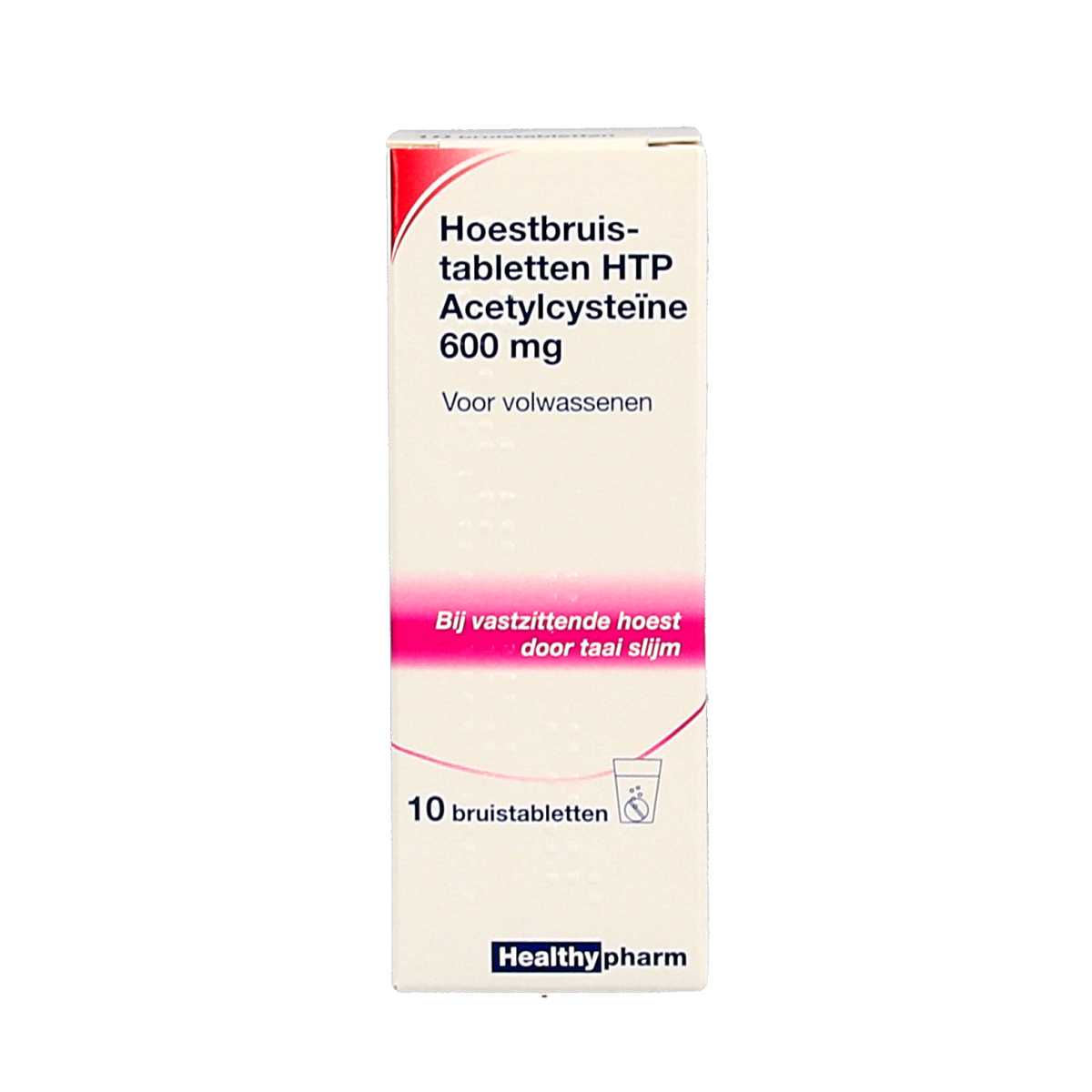 Healthypharm Acetylcysteine 600mg 10.00 Bruistabletten