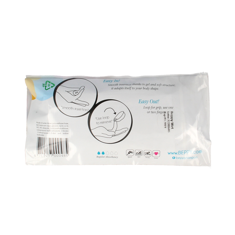 Beppy Soft+ comfort tampons wet 4 Stuks