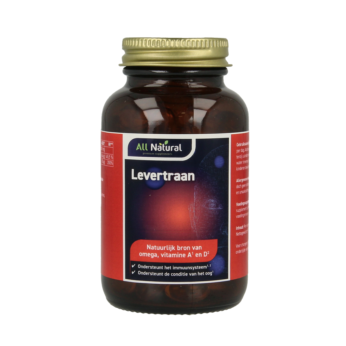 All Natural Levertraan vitamine a & d 100.00 Capsules