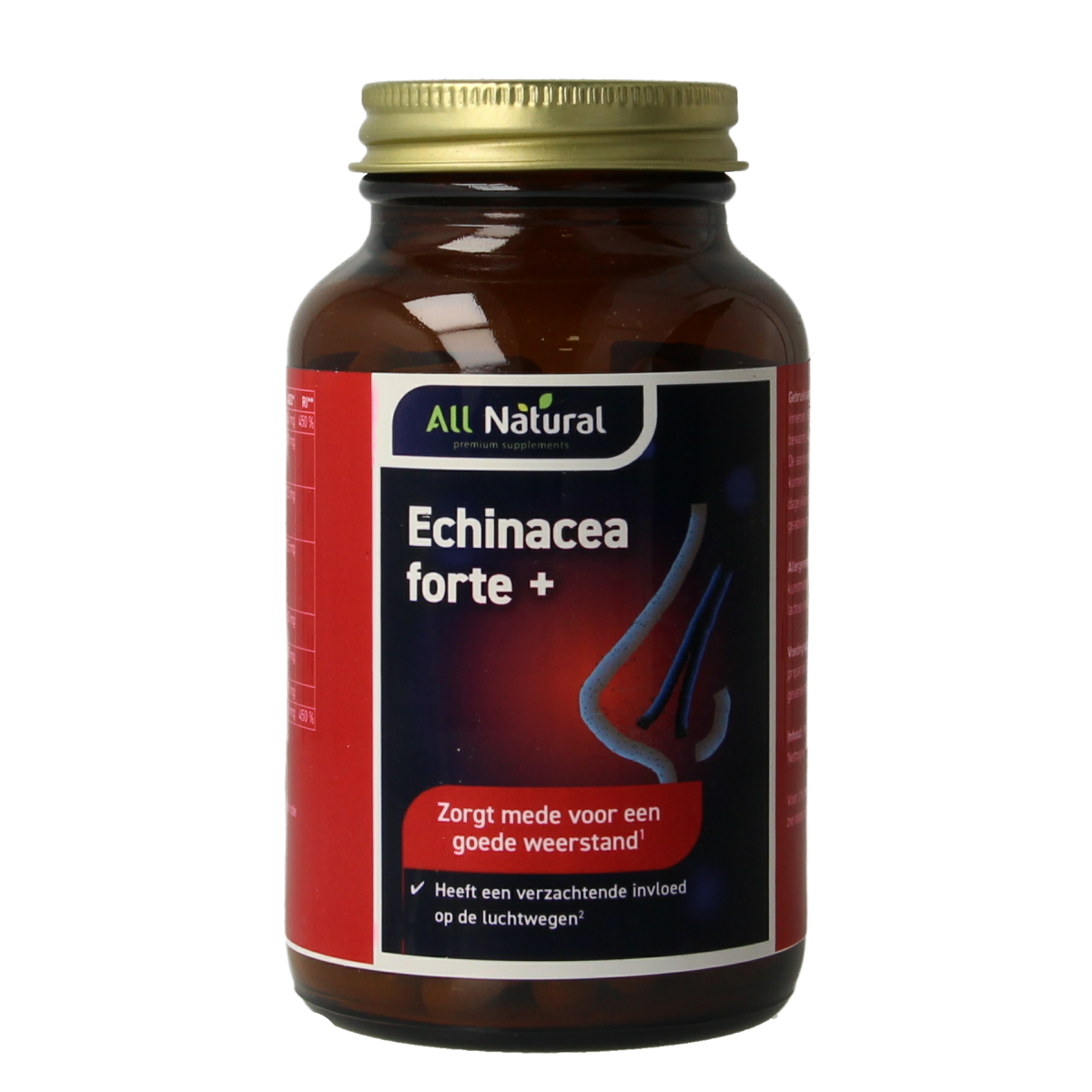 All Natural Echinacea forte plus cats claw 120.00 Vegetarische capsules