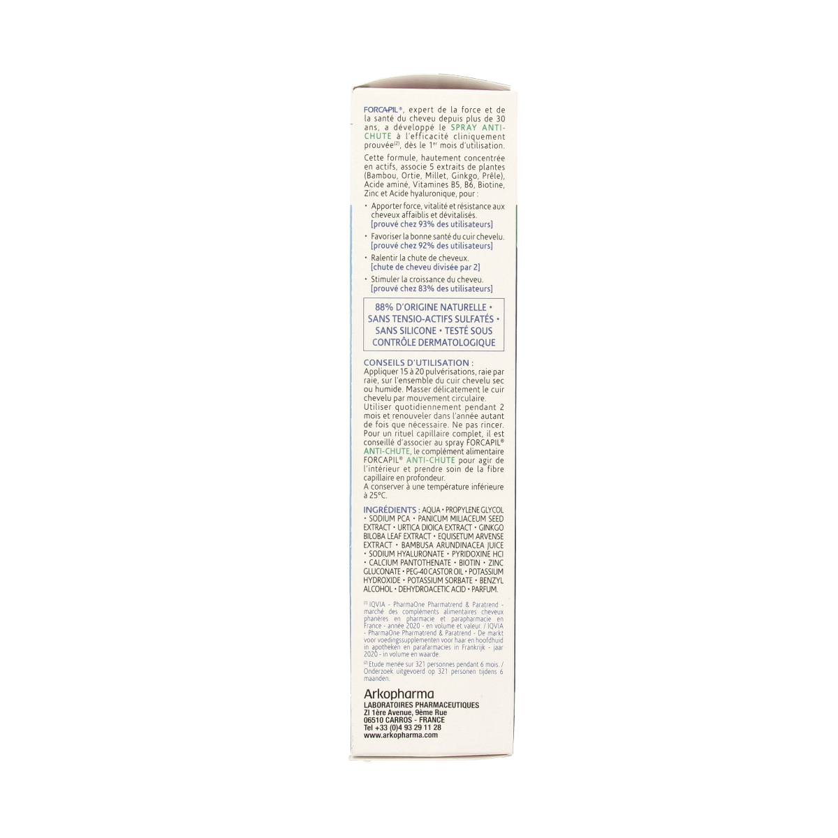 Forcapil Tegen haaruitval spray 125.00 Milliliter