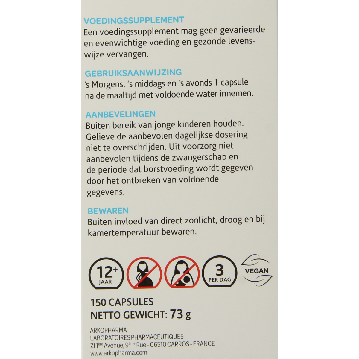 Arkocaps Boswellia 150.00 Vegetarische capsules