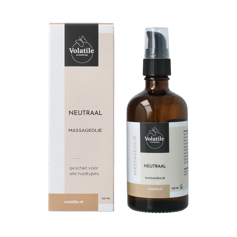 Volatile Massageolie neutral glas met pomp 100 Milliliter