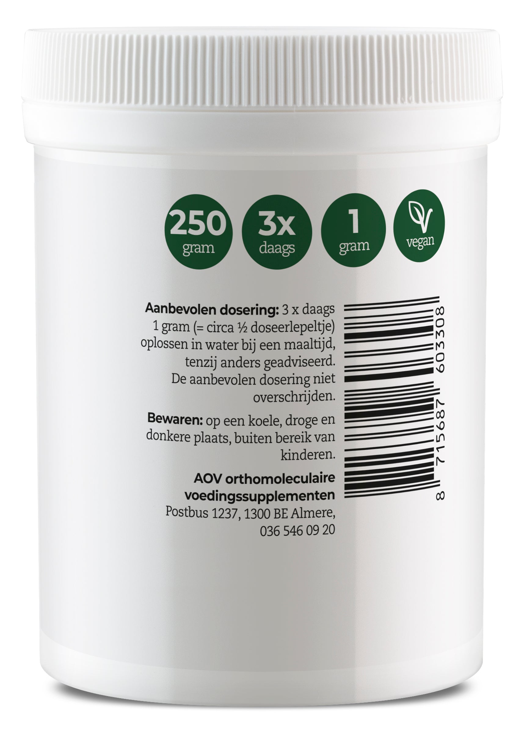 AOV 330 Vitamine C ascorbinezuur 250.00 Gram