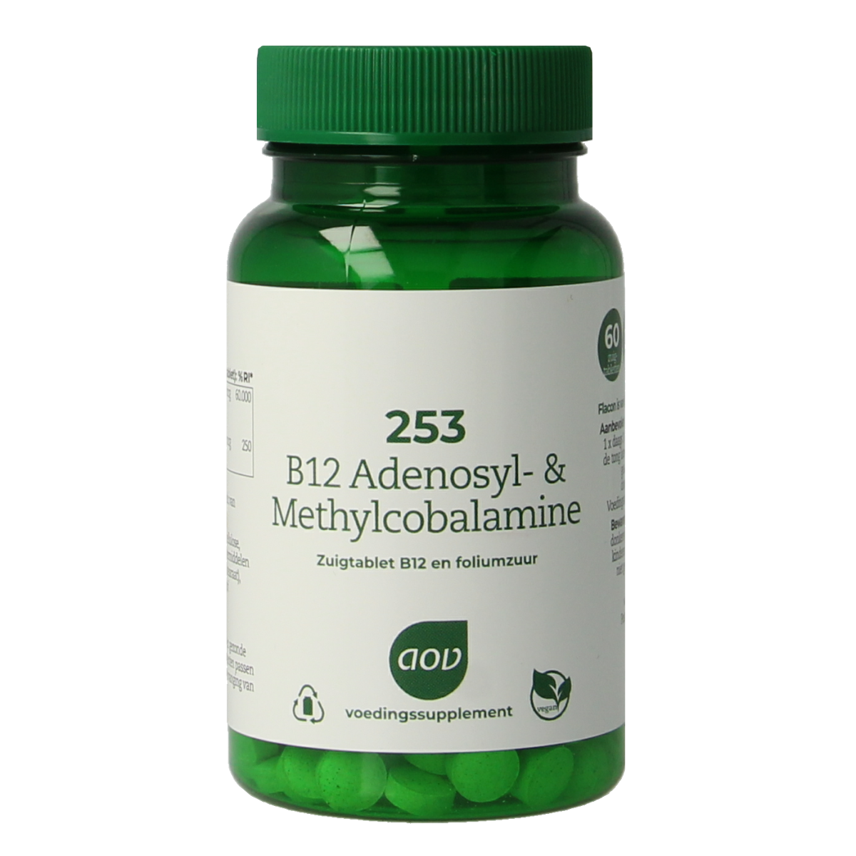 AOV 253 B12 Adenosyl & methylcobalamine 60.00 Zuigtabletten