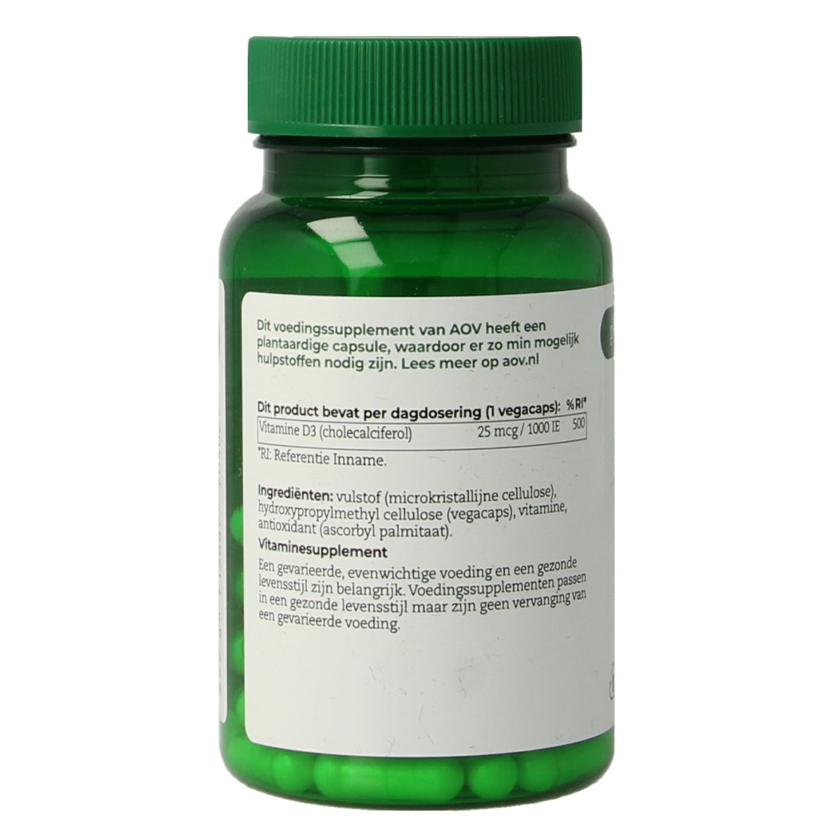 AOV 402 Vitamine D3 25mcg 60.00 Vegetarische capsules