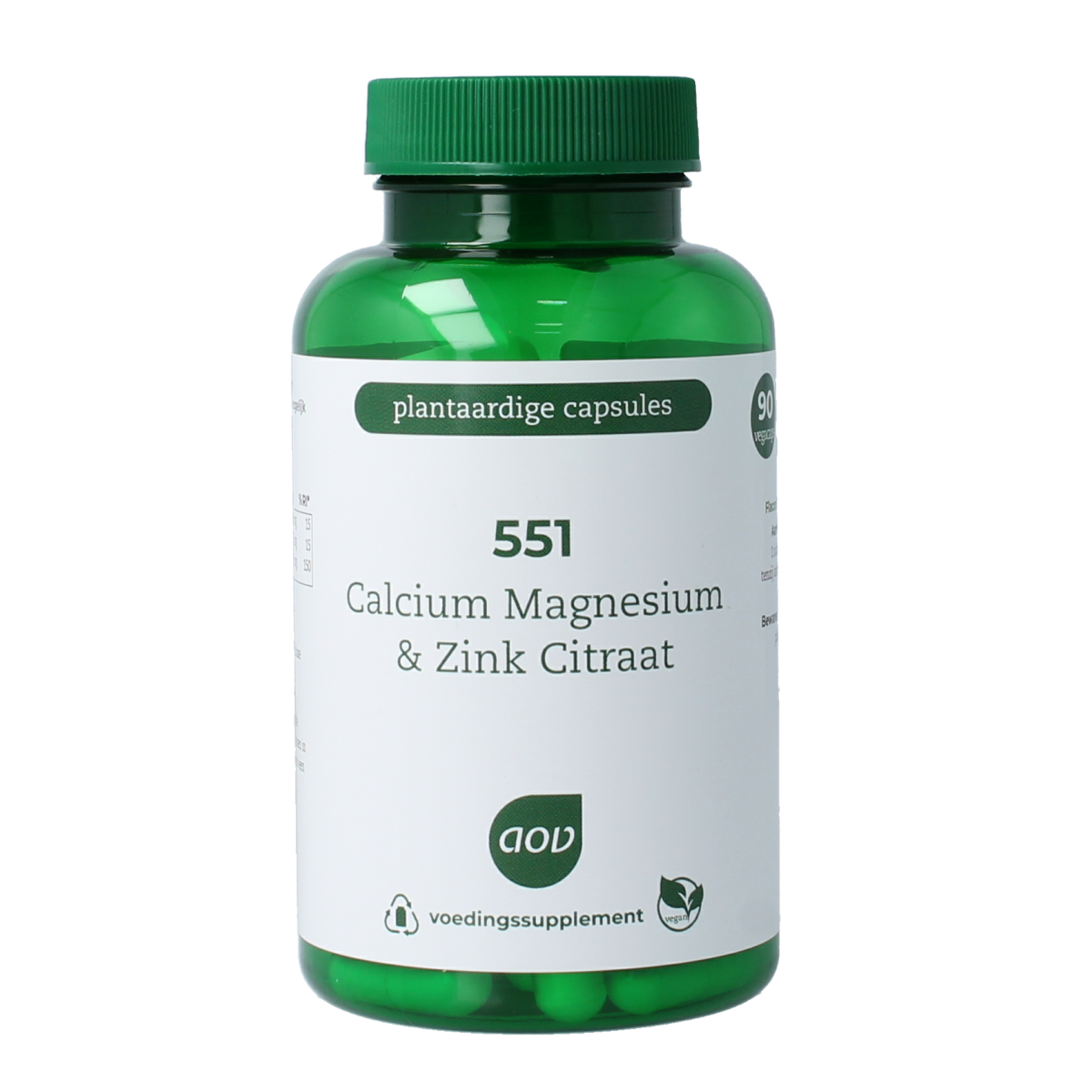 AOV 551 Calcium magnesium & zink citraat 90.00 Vegetarische capsules