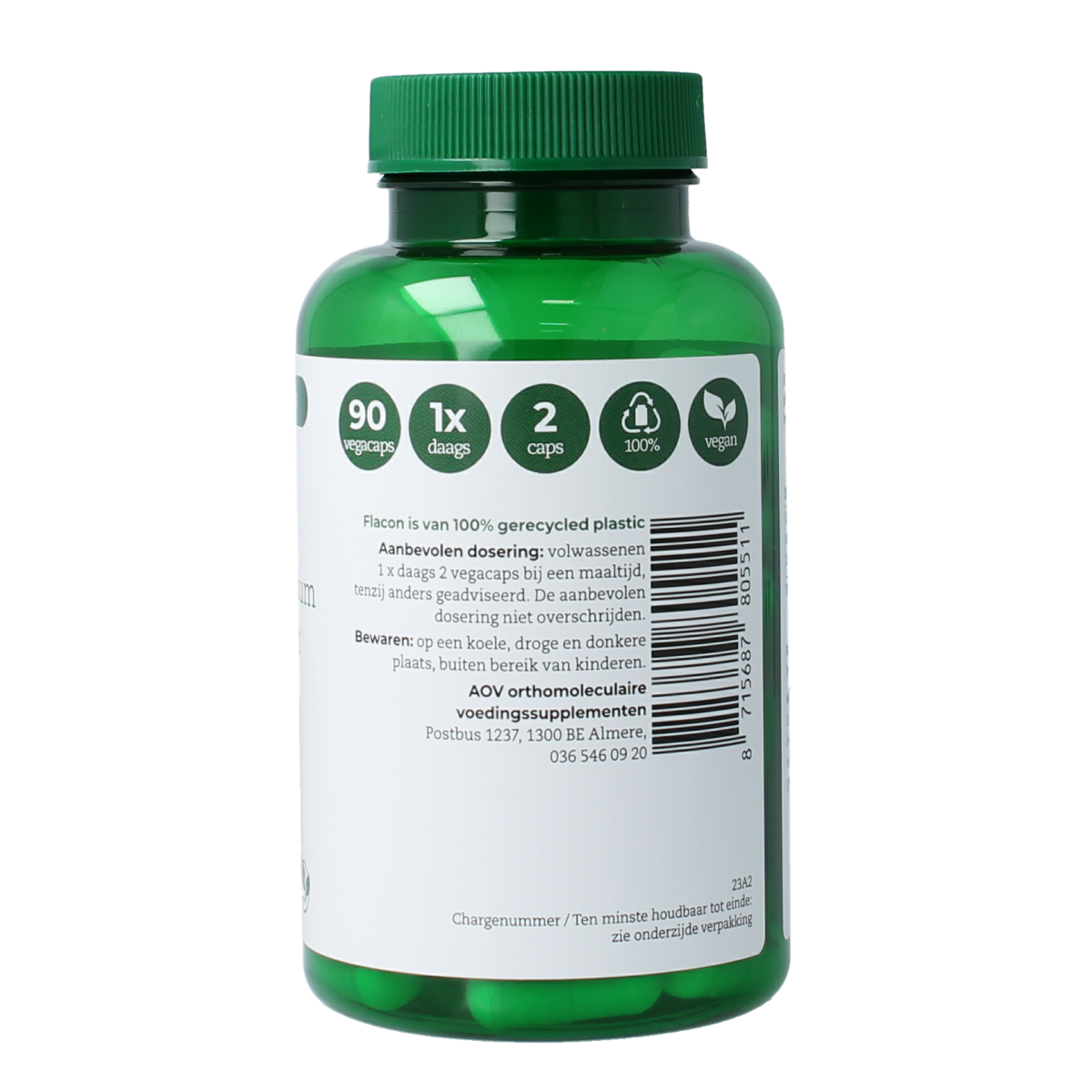 AOV 551 Calcium magnesium & zink citraat 90.00 Vegetarische capsules