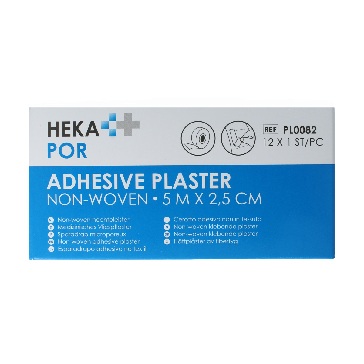Hekapor Hechtpleister non-woven ring 5 x 2.5cm 12.00 Stuks