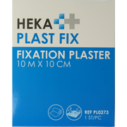 Hekaplast Fix pleister 10m x 10cm met schutvel 1 Rol