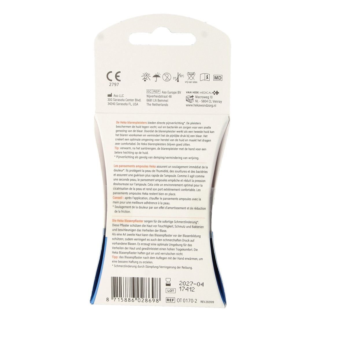 Heka Blarenpleisters medium 42 x 68mm 6.00 Stuks