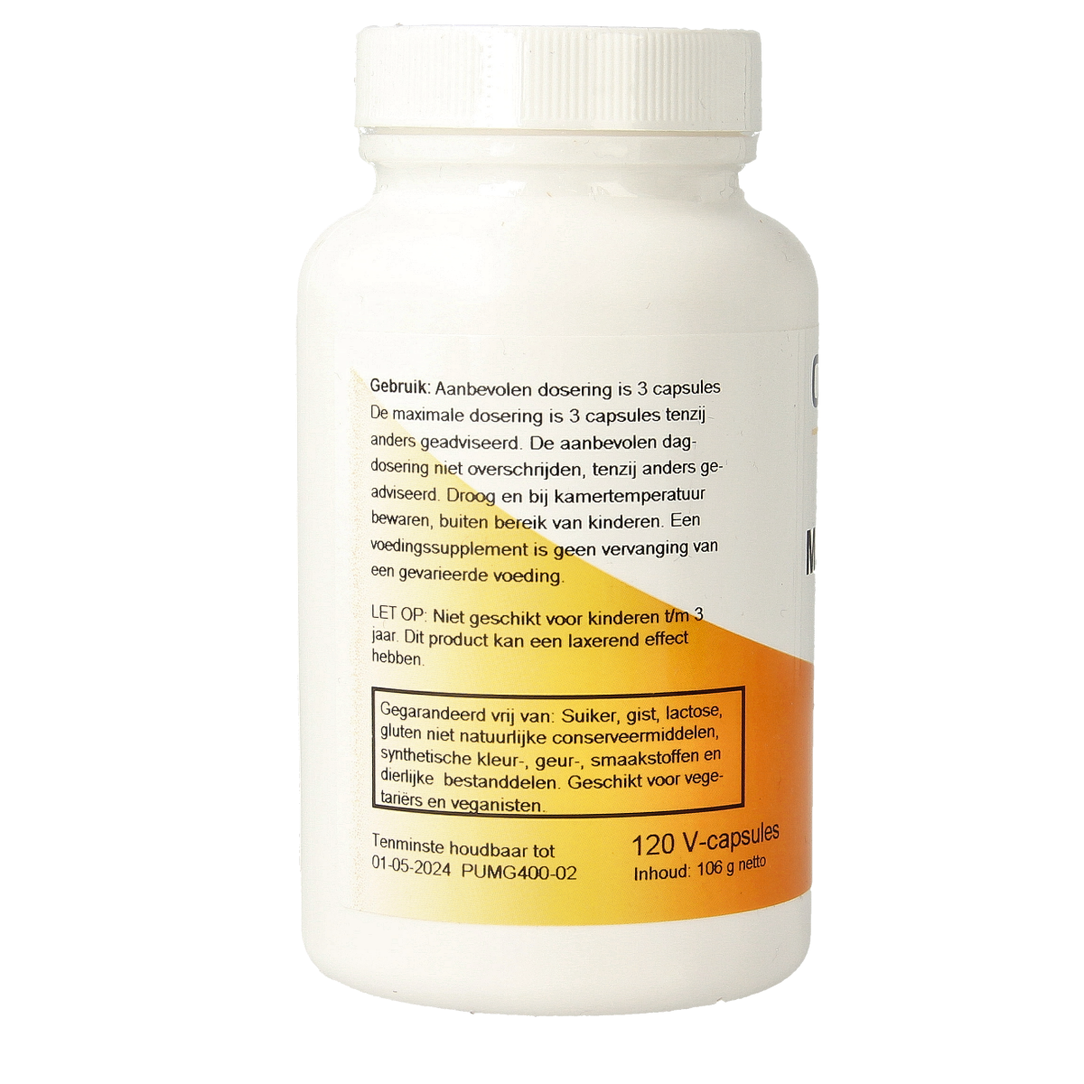 Ortholon Magnesium citraat 120.00 Vegetarische capsules