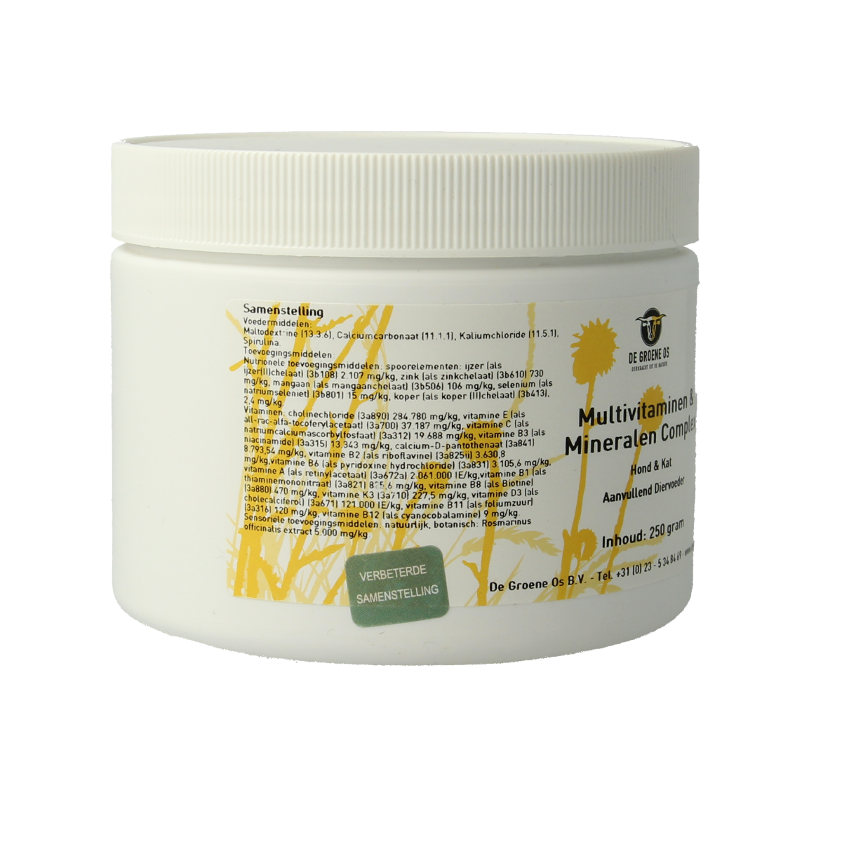 Groene Os Multi vitamine & mineralen complex hond/kat 250.00 Gram