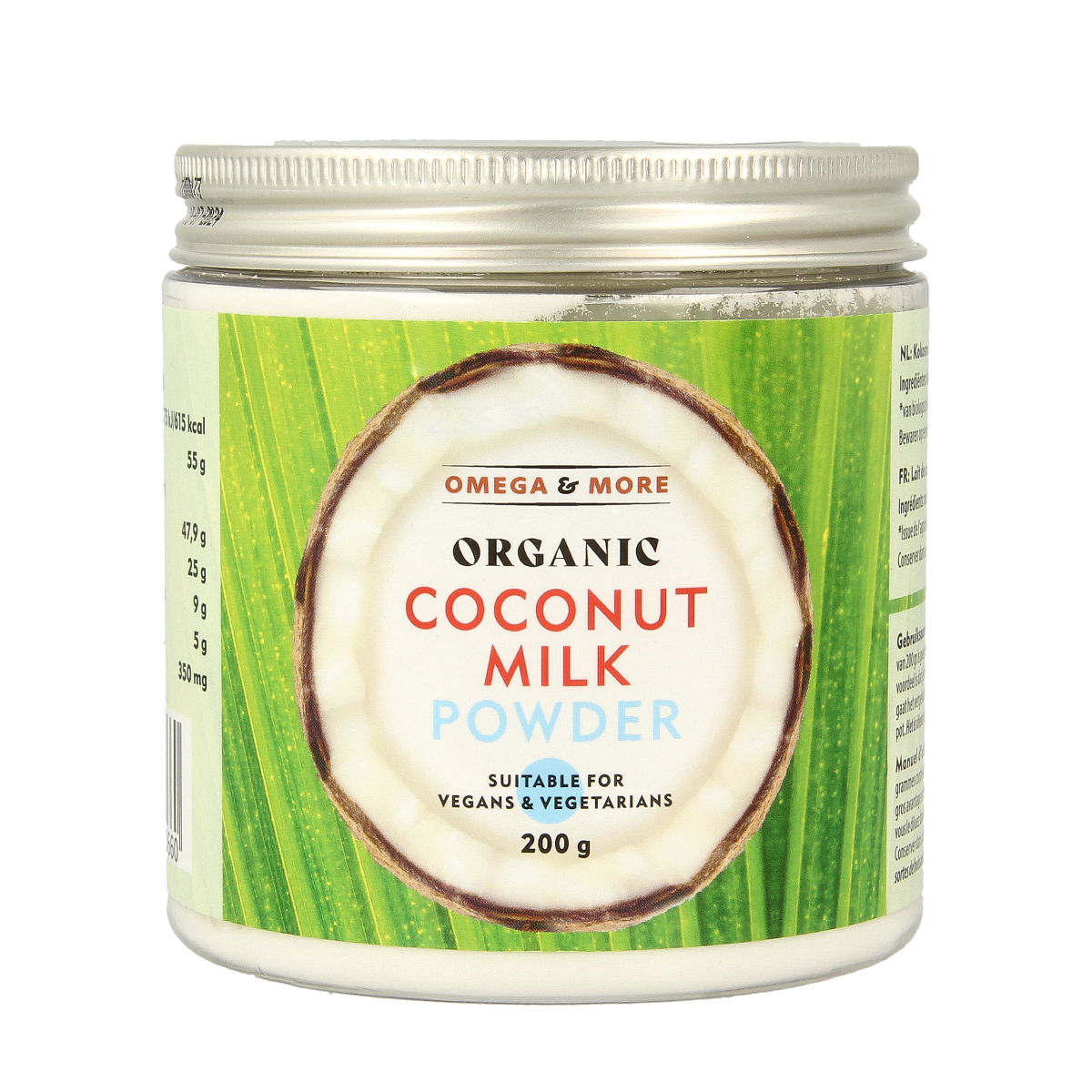 Omega & More Kokosmelk poeder vegan bio 200.00 Gram