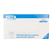 CMT Onderzoekshandschoen nitriel wit poedervrij maat S 100 Stuks