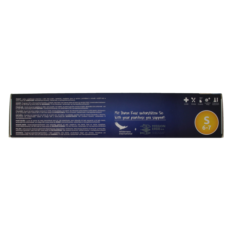 Epiderm Protect Nitriel onderzoekhandschoen poedervrij S blauw 100 Stuks