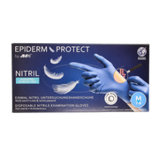 Epiderm Protect Nitriel onderzoekhandschoen poedervrij M blauw 100.00 Stuks