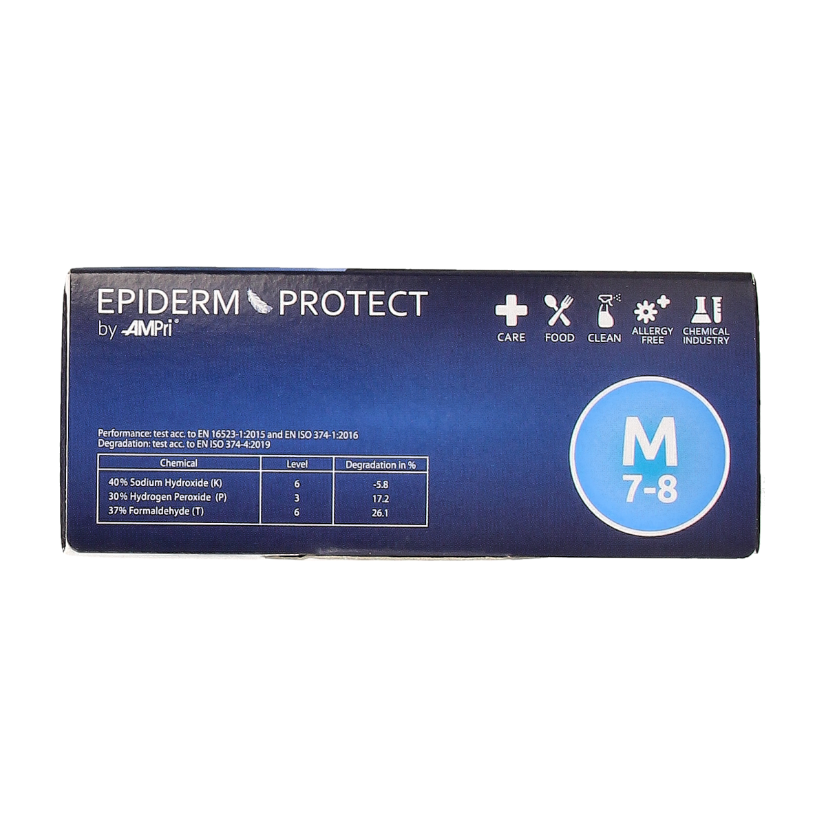 Epiderm Protect Nitriel onderzoekhandschoen poedervrij M blauw 100.00 Stuks