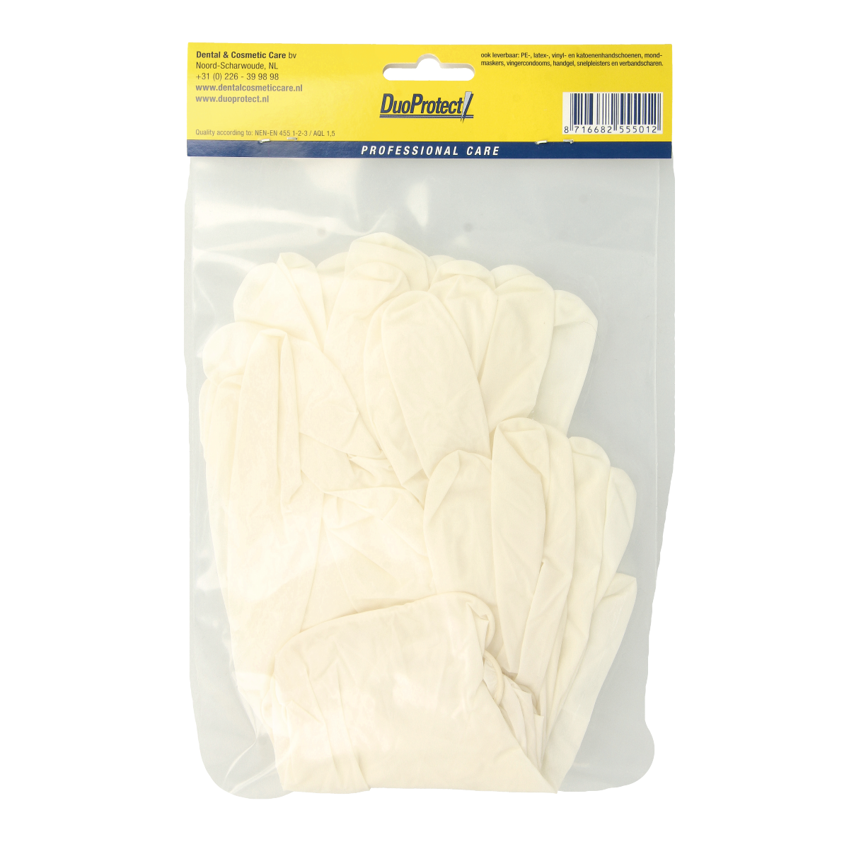 Duoprotect Handschoen latex medium 10.00 Stuks