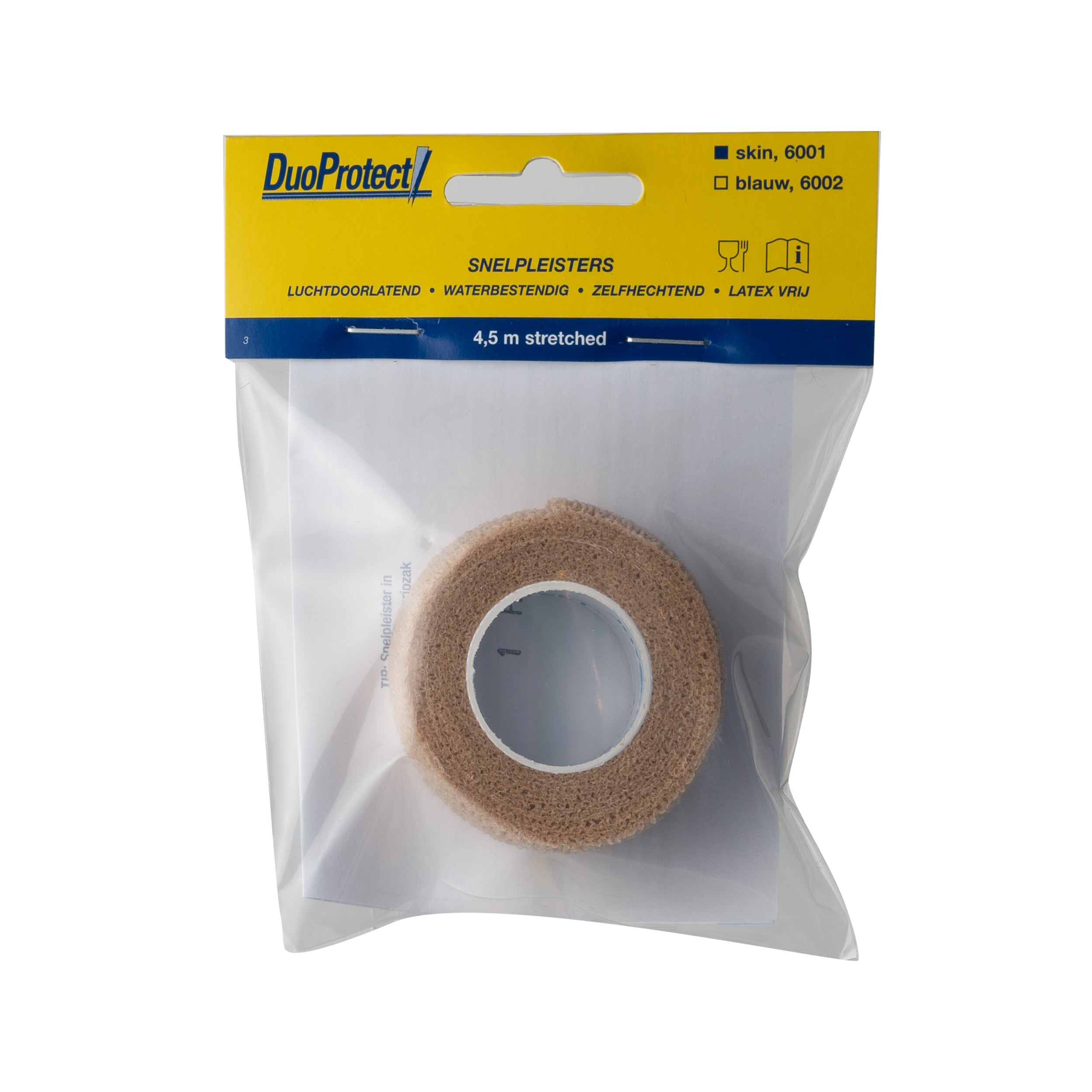 Duoprotect Snelpleisters huidskleur 4.5 meter 1 Rol