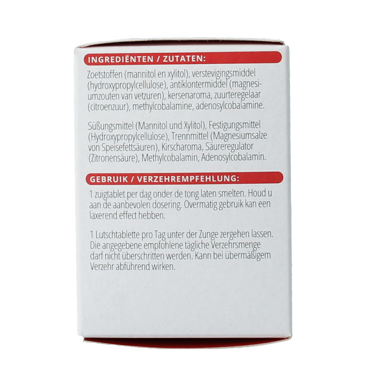 Vitals Vitamine B12 2000 mcg 100.00 Zuigtabletten